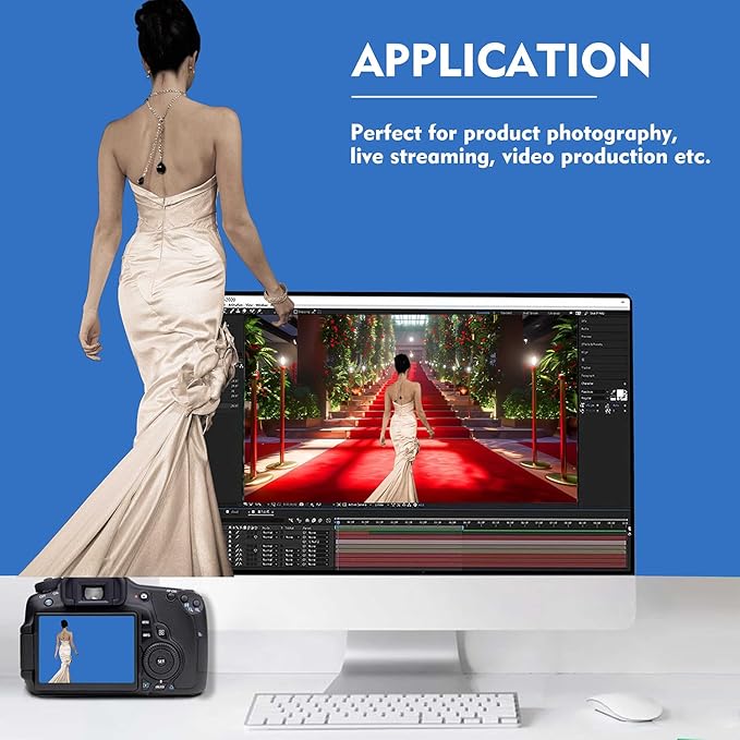 Royal Blue Backdrop, Photo Booth Portrait Photography Backdrops, Studio Blue Screen Backdrop for Photoshoot Streaming Video Shooting, Photo Backdrop 6x9ft