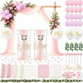 cinrobiye 45 pcs blush pink ivory wedding arch, main product view