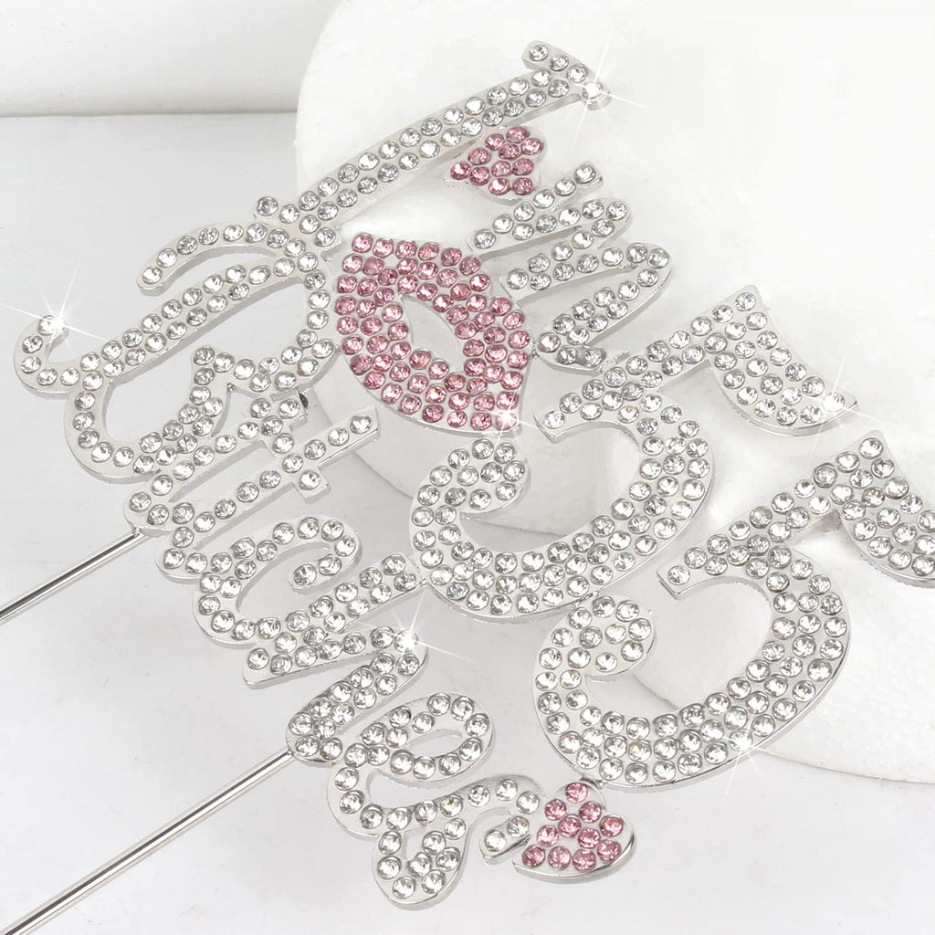 I'm 55th Funny Birthday Pink Rhinestone Cake Topper - Happy 55th Birthday Cheers to 55 Years Old Bday Party Metal Sparkly Food Centerpieces Topper Decorations Sign.