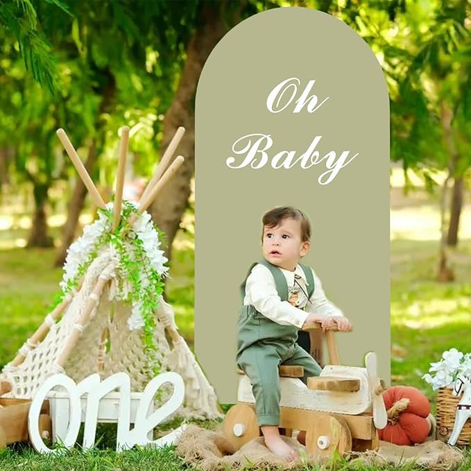 Sage Green Arch Cover Wedding Arch Stand Covers 4FT Arched Backdrop Cover Spandex Arch Covers Stretchy Backdrop for Arch Wall Panels Chiara Back Drop Cover Baby Shower Party Decorations