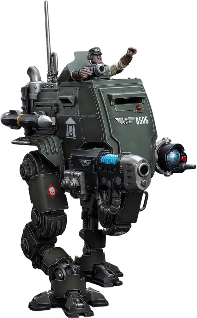 JOYTOY Warhammer 40K Action Figure Astra Militarum Cadian Armoured Sentinel Collection Anime Model 1/18 for Unisex, Adult, Christmas, Birthday Gift