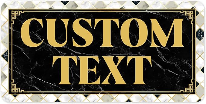 Custom Sign, Custom Street Sign, 11 Font Colors, 13 Font Styles, 4 Hole Options, 22 Sizes, 6x12 Inches, Rust Free DiBound, Fade Resistant, Made in USA by My Sign Center (Marble Tile)