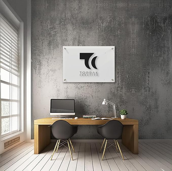 Large Custom Business Logo Sign, Personalized Acrylic Store Front Sign For Office, Wall Hanging, Gift For Business, Company Logo Display, Custom Office Plaque