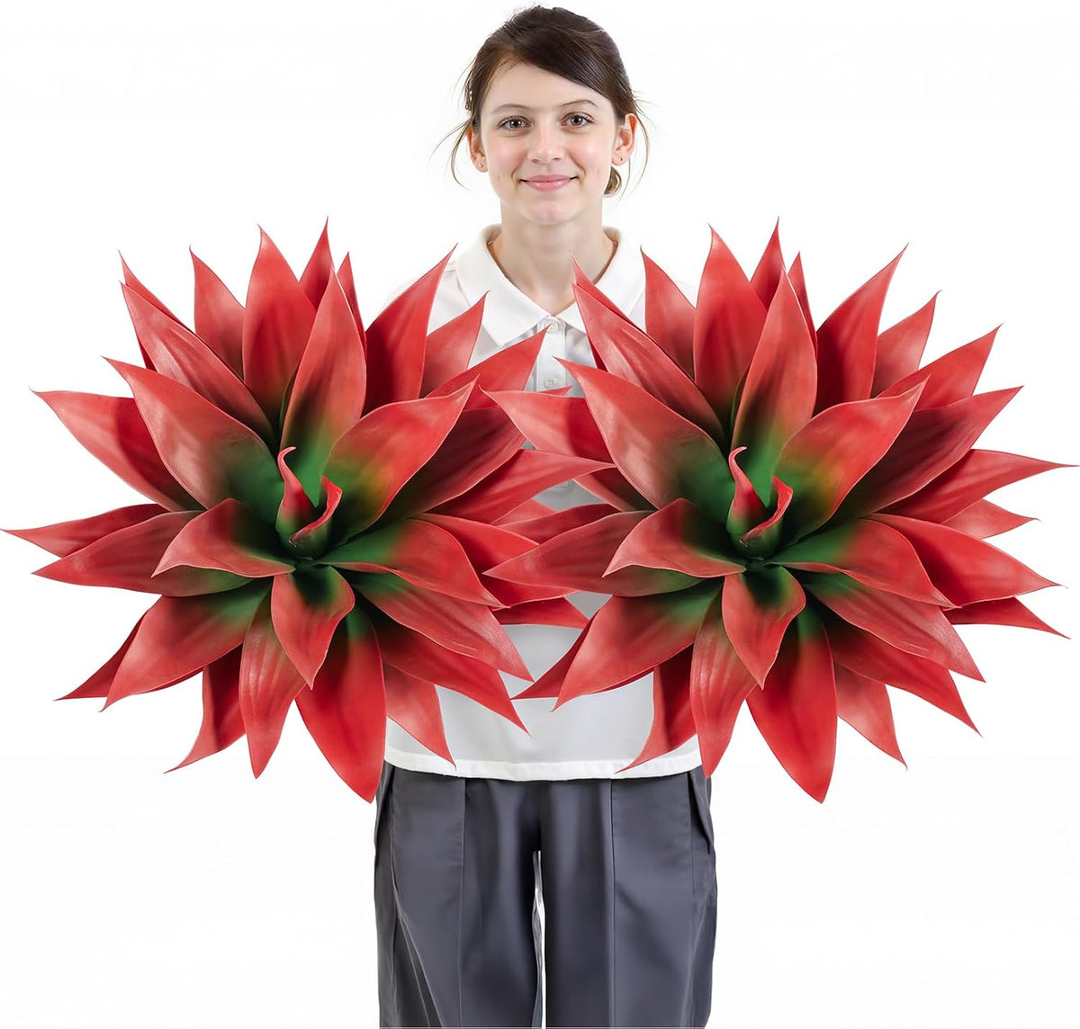 velener fall fake agave artificial plant, red fake, main product view