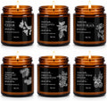 Scented Candles for Men, 6 Pack Soy Candle Gift Set, 150 Hour Burn Time, Sandalwood Cedar Aromatherapy Candles Gifts for Birthday Christmas for Men Dad Husband Boyfriend