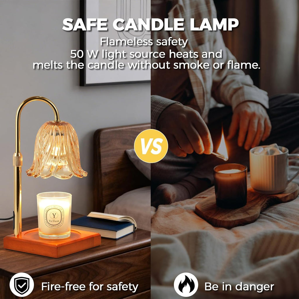 GODONLIF Candle Warmer Lamp with Timer Dimmable, Birthday Gifts for Women Mom, House Warming Gifts New Home Decor, Wax Melt Warmer for Jar Candles