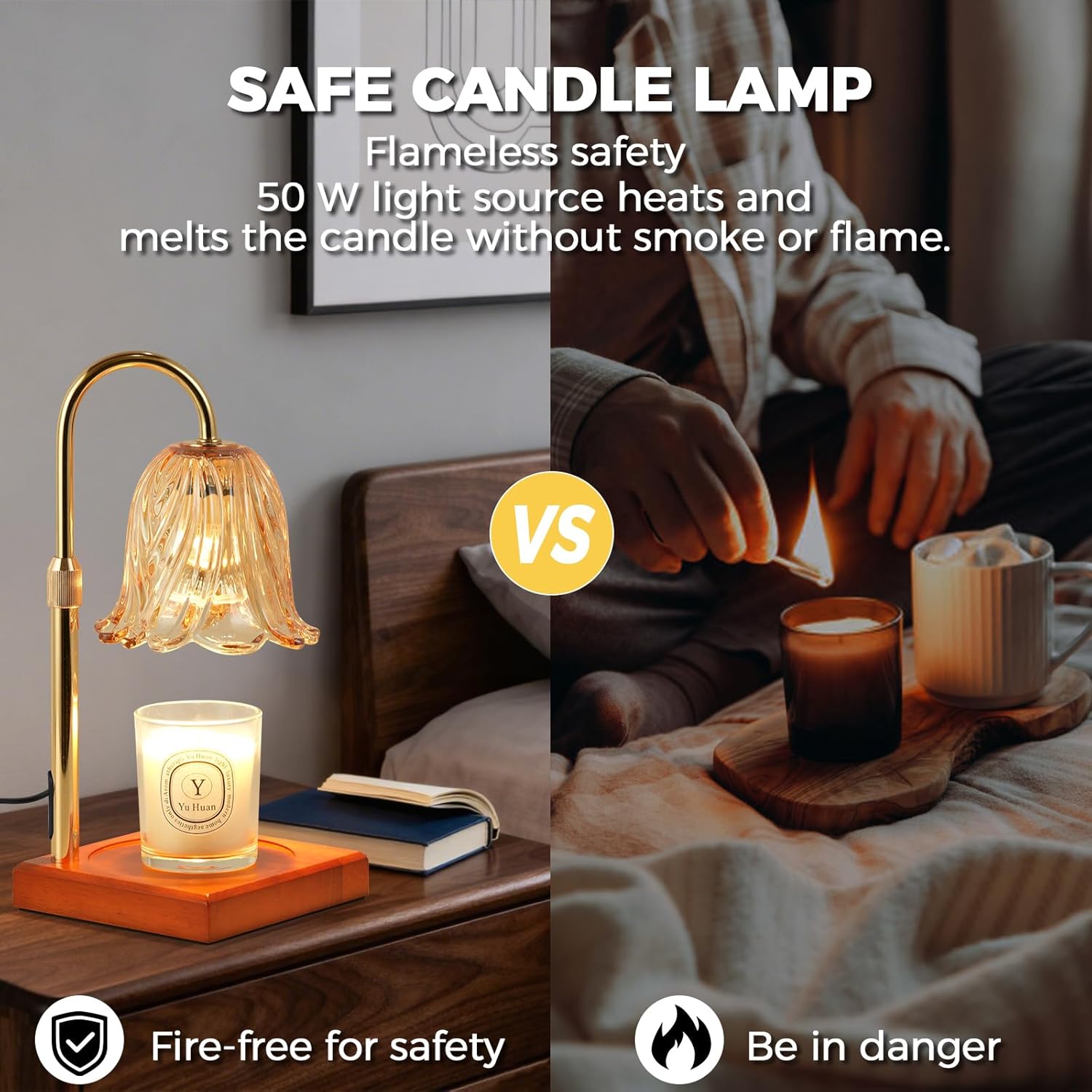 GODONLIF Candle Warmer Lamp with Timer Dimmable, Birthday Gifts for Women Mom, House Warming Gifts New Home Decor, Wax Melt Warmer for Jar Candles