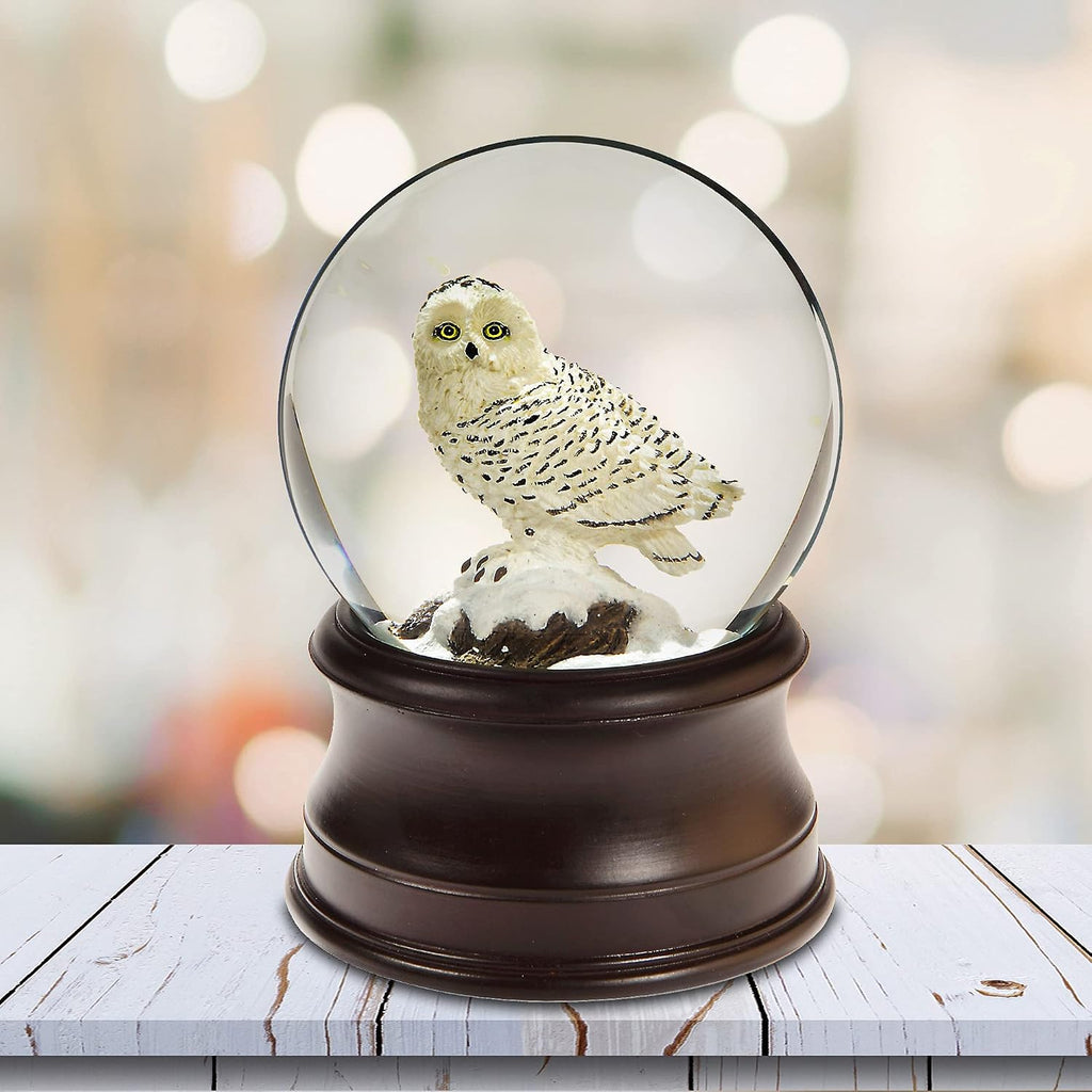 San Francisco Music Box Snowy Owl Musical Snow Globe