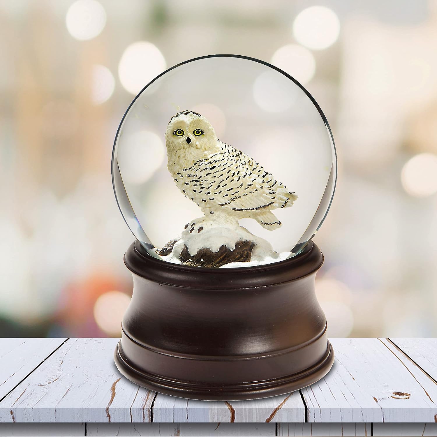 San Francisco Music Box Snowy Owl Musical Snow Globe