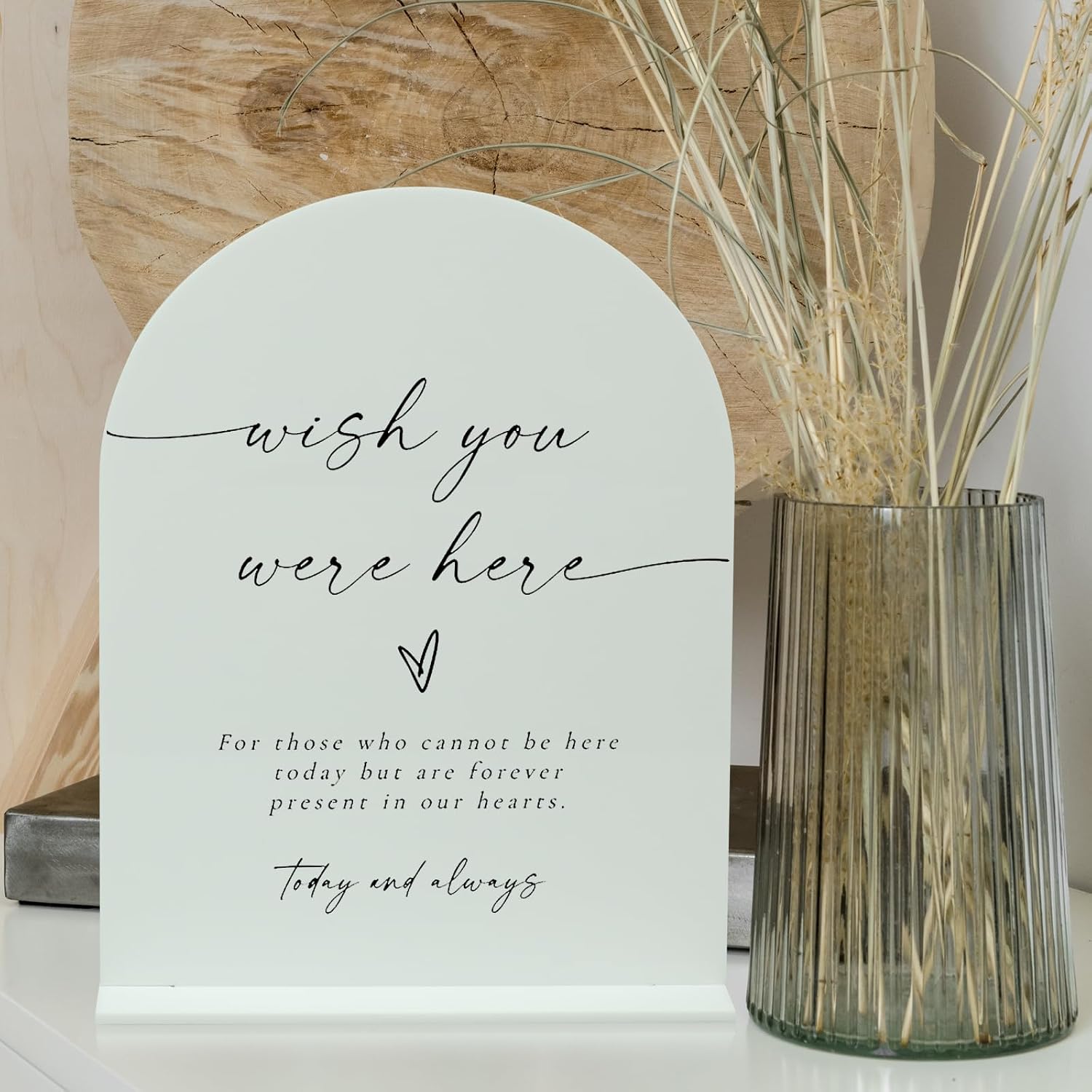 8x10 Inch White Arch Acrylic Sign with Stand | 5 Pack Blank White Acrylic Arch Sign with Base for DIY Wedding Table Numbers, Arched Wedding Signage, Events& Parties (8x10 Inch)