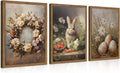 vintage easter bunny wall art set of 3, main product view