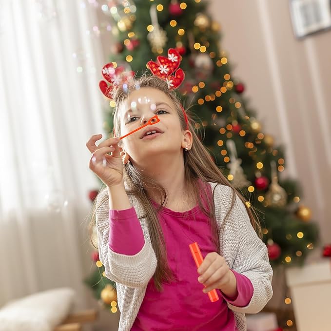 Christmas Toys Gifts Bulk for Students,Small Mini Bubble Wands Toys 64 Pack,Christmas Party Favors Supplies for Kids,Goodie Bags Stocking Stuffers School Classroom Treats Prizes for Toddler Boys Girls