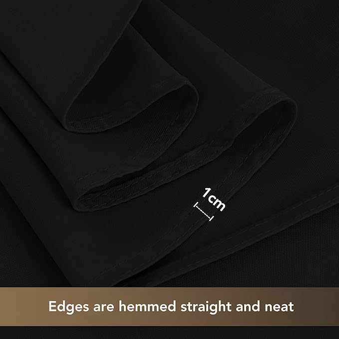 sancua Small Square Tablecloths 2 Pack - 36x36 Inch - Black Table Cloth for Square or Round Tables, Washable Polyester Fabric Table Cover for Nightstand End Bedside Tables