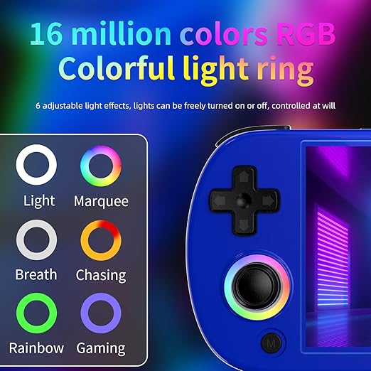ANBERNIC RG40XX H Retro Gaming Console with 4.0'' IPS Screen, 64GB TF Card, Linux 64-bit System, Supports 5G WiFi, Bluetooth, HDMI and TV Output