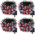 ozs 4 pack 320led solar christmas string lights, main product view