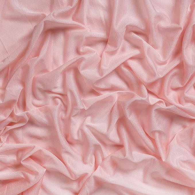 VDS Pack of 2 Panel (30 Inch X 30 Feet) Wedding Arch Draping Fabric Sheer Chiffon Fabric Drapery for Wedding Ceremony Reception Swag Backdrop Canopy Chuppah ARBO Altars Decoration (Dusty Rose)