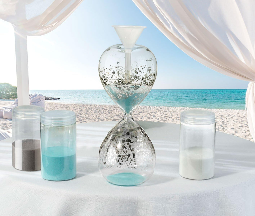 Lillian Rose Unity Sand Hour Glass, 8" x 3.25", Clear