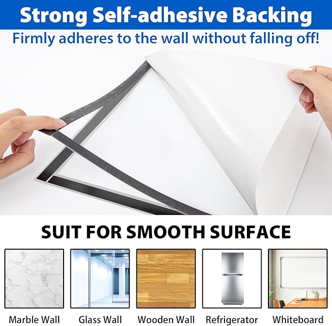 5Packs Magnetic Sign Holder 8.5 x 11, Self Adhesive Display Picture Frame with Magnetic Frame and Clear PVC for Office Store Home Door Window Refrige Magnetic Paper Holder, Silver