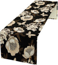 Watercolor Peony Table Runner, Modern Kitchen Dining Room Bohemian Floral Tabletop Decoration for Kitchen Cafe 13x60 Inch