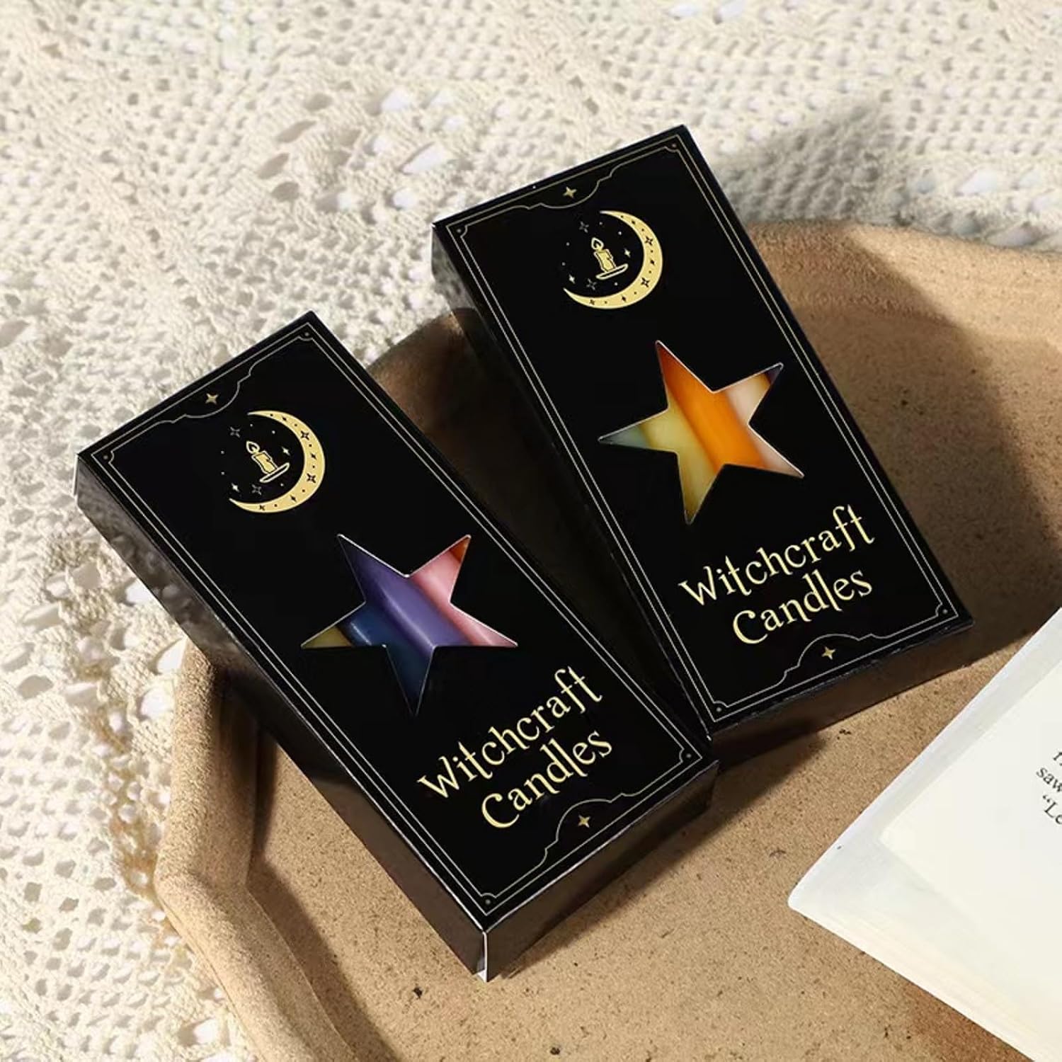 24 pcs Colored Candle Chime,Spell Candles Unscented Colored Candles Mini Taper,16cm-6.5Inch Tall 0.4 Inch Diameter, Candle Holder Rituals, Prayer, Meditation (24, 16cm)