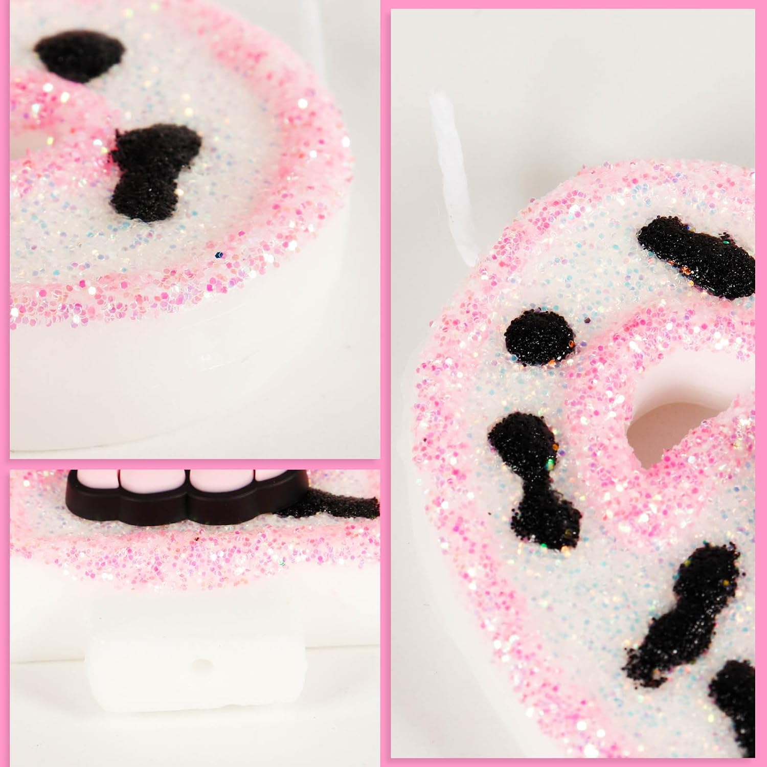 Pink Cow Glitter Birthday Candles Number 2 Birthday Decorations, 2 Year Old Birthday Decorations, Number 2 Candle for Cake, Cowgirl Theme Number Candle for Girls 2nd Birthday Party Décor