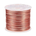 BENECREAT 15 Gauge 220FT Aluminum Jewelry Craft Wire - Anodized Metal Beading Wire for Floral Craft, Gem Wrapping, Necklace & Bracelet Making - Copper Tone
