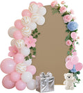 7.2FT Wedding Arch Covers Arch Backdrop Cover Arch Stand Covers Set Arch Cover Spandex Fabric Stretchy Backdrop for Wedding Birthday Party Decoration Baby Shower (Khaki)