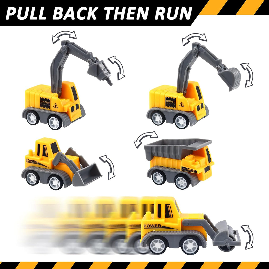 12 Pcs Construction Birthday Candles, Number 3 Candle Construction Cake Topper, Digger Cake Topper for Boys Girls Construction Birthday Party Supplies Decorations