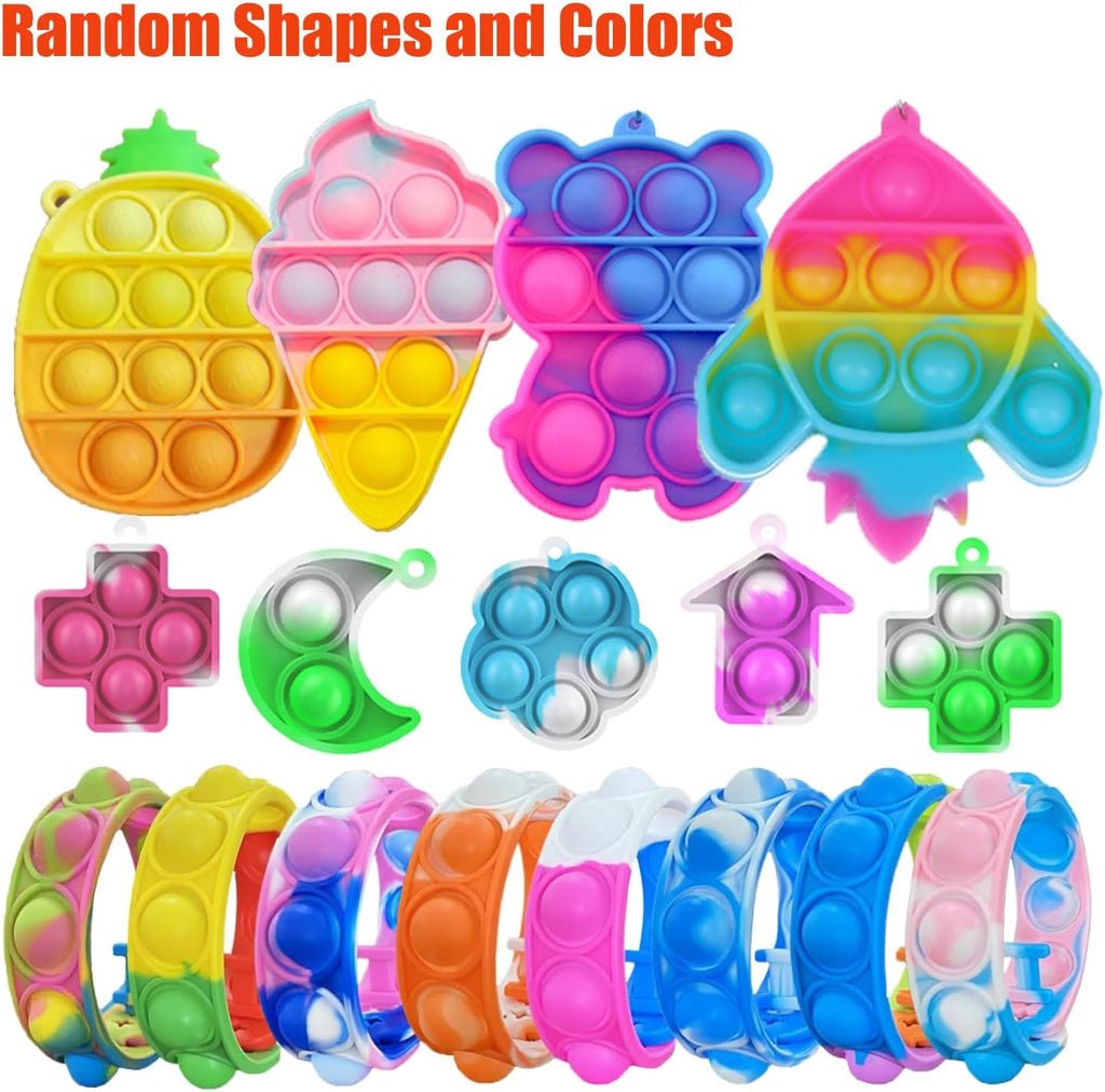 128 Pcs Party Favors for Kids 4-8-12, Fidget Toys, Pinata Stuffers, Treasure Chest Box Toys for Classroom, Goodie Bag Stuffers, Carnival Prize Box Toy for Boys Girls, Easter Egg Filler Gifts Bulk Toys