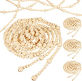 christmas tree wood bead garland, 18 ft each, main product view