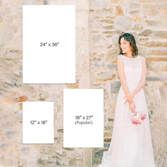 Generic Eucalyptus Wedding Welcome Sign, Editable Plastic Wedding Sign, 12x18, 18x27, 24x36 Inch, 4mm Thick, Weatherproof & Fade-Resistant, Customizable with Names, Date, Message