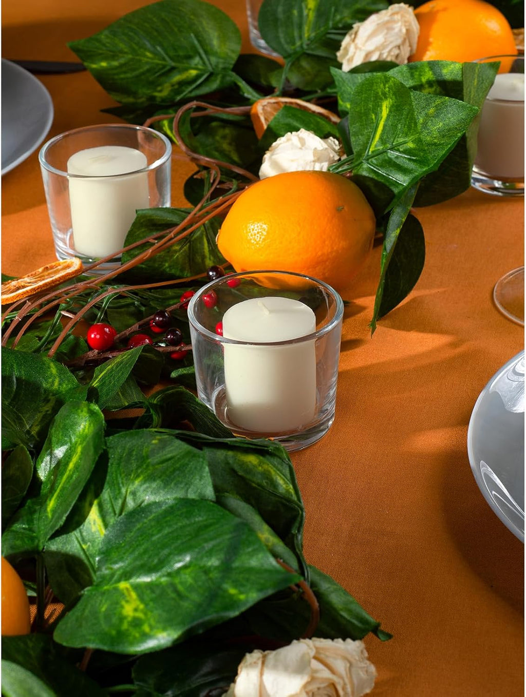 CANDWAX Unscented Ivory Votive Candles Set of 36 - Clean-Burning, Long-Lasting 15 Hour Burn - Ideal for Weddings, Home Décor, Spa, Events - Bulk Value for Versatile Use