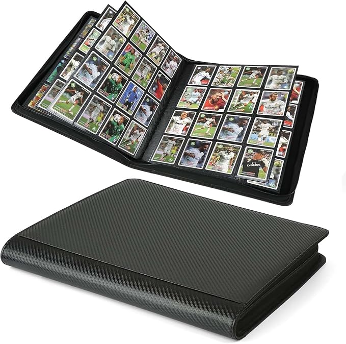 Premium Ringless Trading Card Binder - 1024 Capacity, 16 Side-Loading Pockets per Page, Archival Quality Protection & Anti-Slip Spine for TCG, MTG, Sports Cards (Ecru)