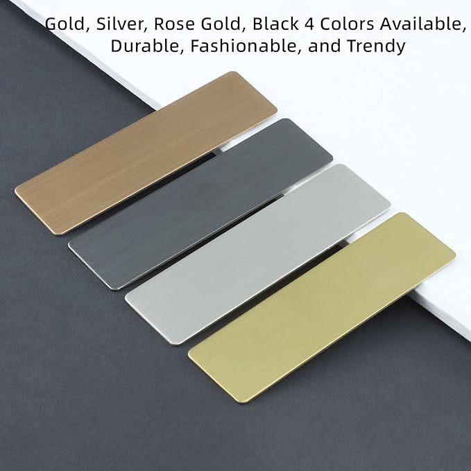 2pcs Stainless Steel Custom Name Tags with Pin or Magnet Adhesive Tape,Personalized,Customizable Name Tags,Custom ID Badge,Metal Name Tag for Cops,Nurses,Doctors,Teachers(RosGold x 2)