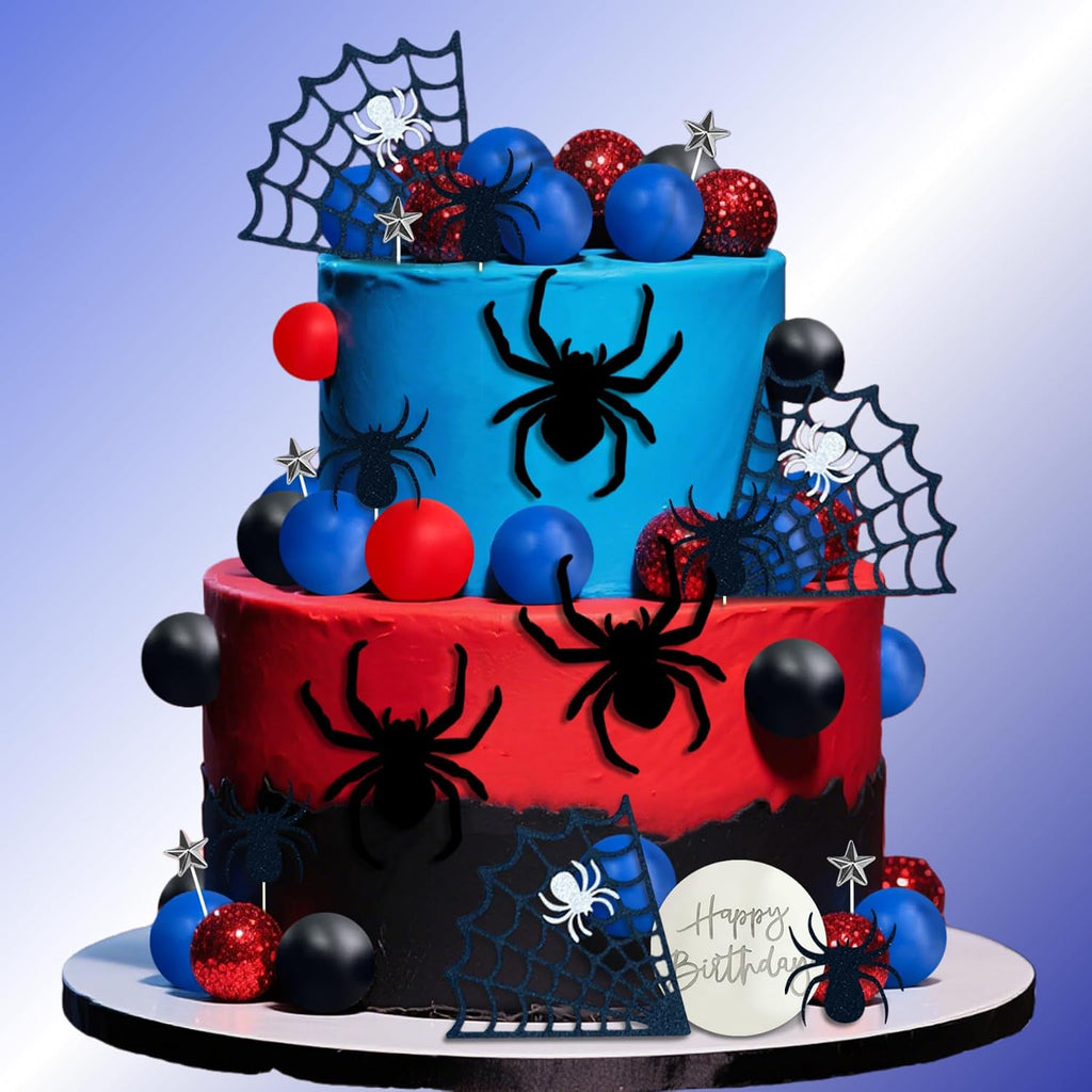 Spider Cake Topper Spider Web Cake Decoration