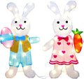outdoor easter decorations lighted bunny with 60 leds, main product view
