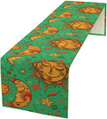 Boho Moon Table Runner, Phase of The Moon Star Sun Cartoon Pattern Table Runner for Kitchen Living Room Home Party 13x90 Inch