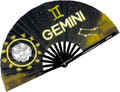 DeFlare | Cosmic Zodiac Rave Fan | Zodiac Sign Hand Fan | Astrology Rave Fan | Hand Fan | Large Rave Fan | Large Clacking Fan