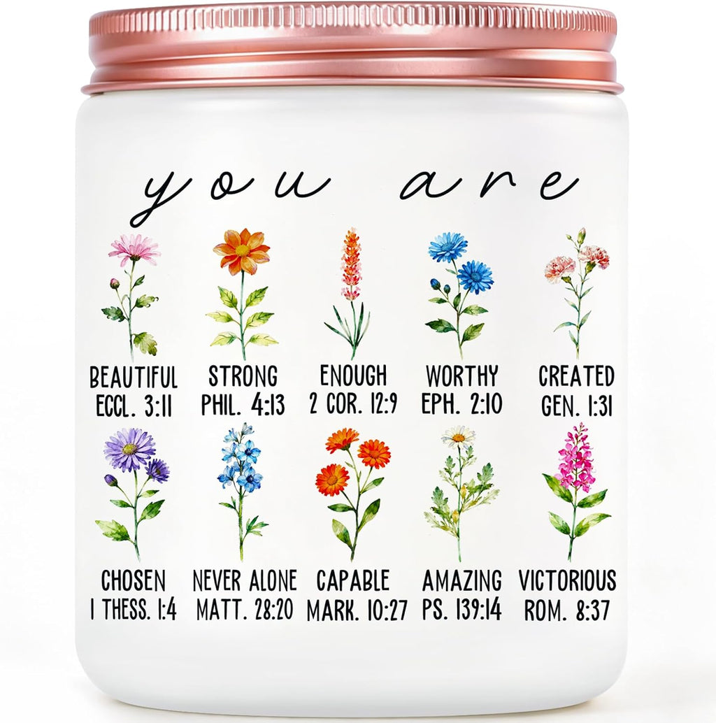 Christian Gifts for Women, Friend, Inspirational Religious Gifts for Women, Friend, Unique Christian Candle Gift