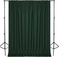 DWCN 10x10 FT Backdrop Curtains for Parties, Photography Backdrop Drapes with Rod Pockets for Wedding Decorations Stage Birthday Family Gatherings, 2 Panels 5ft x 10ft, Hunter Green