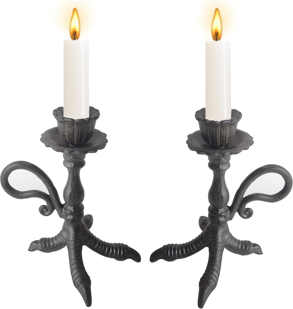 Claw Foot Candlestick Holders - Feet Taper Candle Holders, Black Candlesticke...