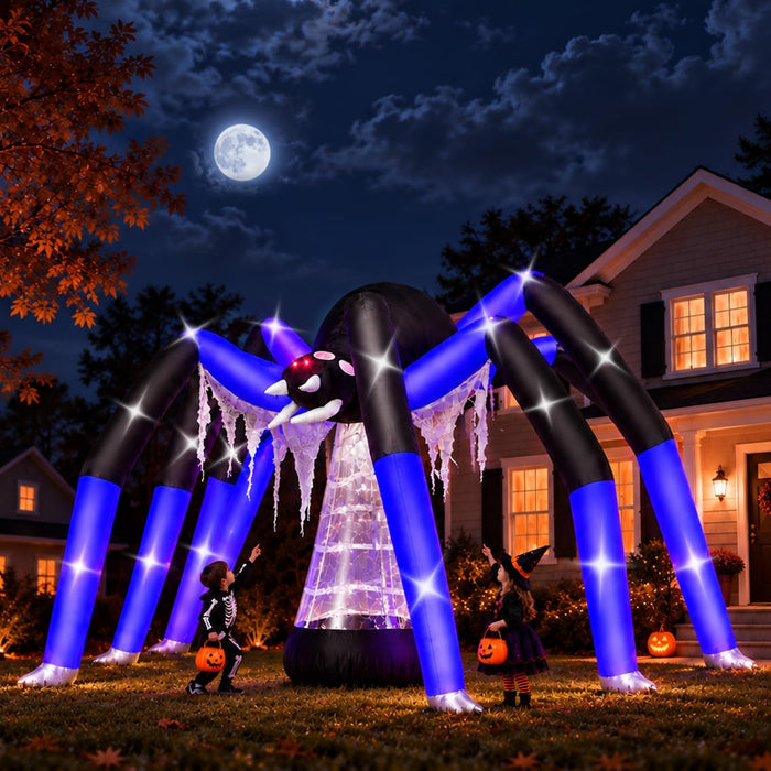 9FT Giant Outdoor Halloween Inflatables Decorations Spider Blow up