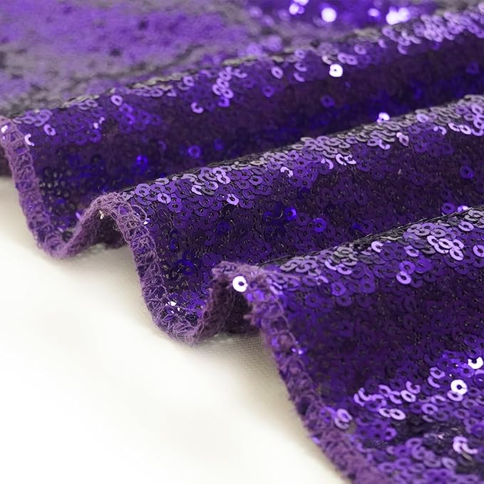 Eternal Beauty Purple Sequin Backdrop, 6x8 Ft Halloween Glitter Background Curtains for Shimmer Photography Party Wedding Birthday Back Drop Decor