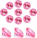 100 PCS Acrylic Diamond Gems, Pink Acrylic Diamonds 1 Inch Acrylic Gemstones Vase Filler Fake Gems Plastic Gems for Home Table Scatters Party, Event, Wedding, Arts & Crafts, Birthday Decorations