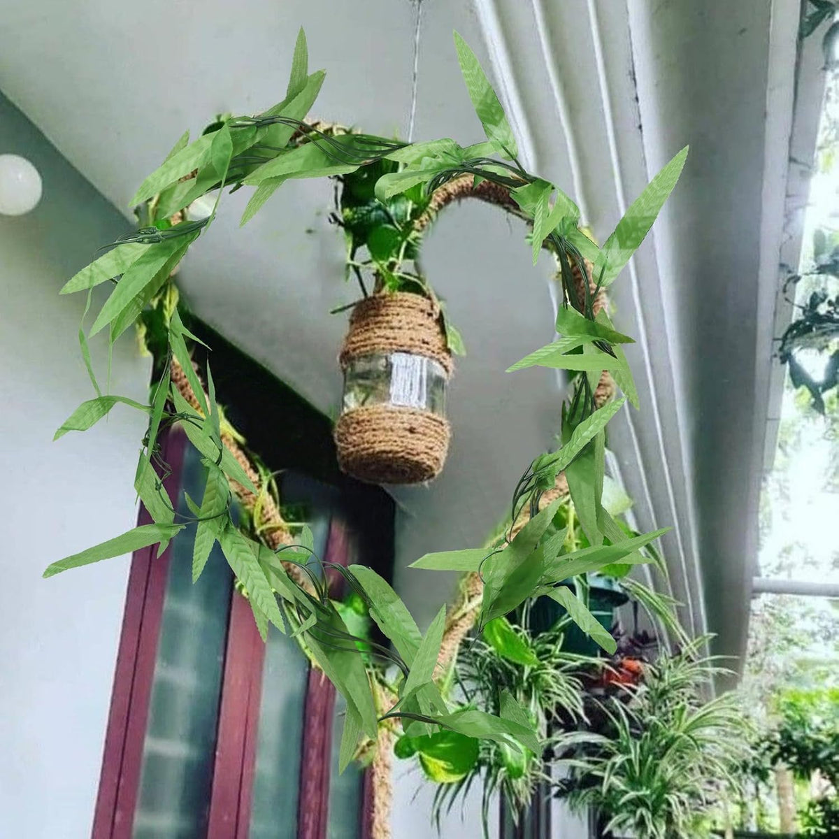 1200 ft artificial ivy garland fake hanging jungle on a desk or shelf