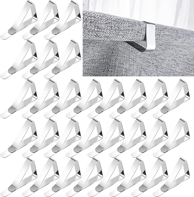 60pcs Tablecloth Clips,Heavy Duty Picnic Table Clips, Stainless Steel Table Cloth Cover Clamps, Table Cloth Holders Ideal for Home Wedding Party Indoor Outdoor Camping Picnic