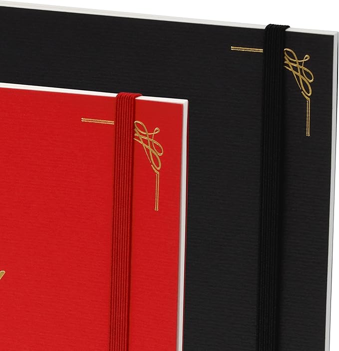 New York Central Eternity Ninety Flat Book- 4x6" Sketch Watercolor Journal, Pack of 10- Red Soft Paperback- Watercolor Sketchbook w/Elastic Band,100 Total Sheets 100% Cotton, 90 lb Cold-Pressed