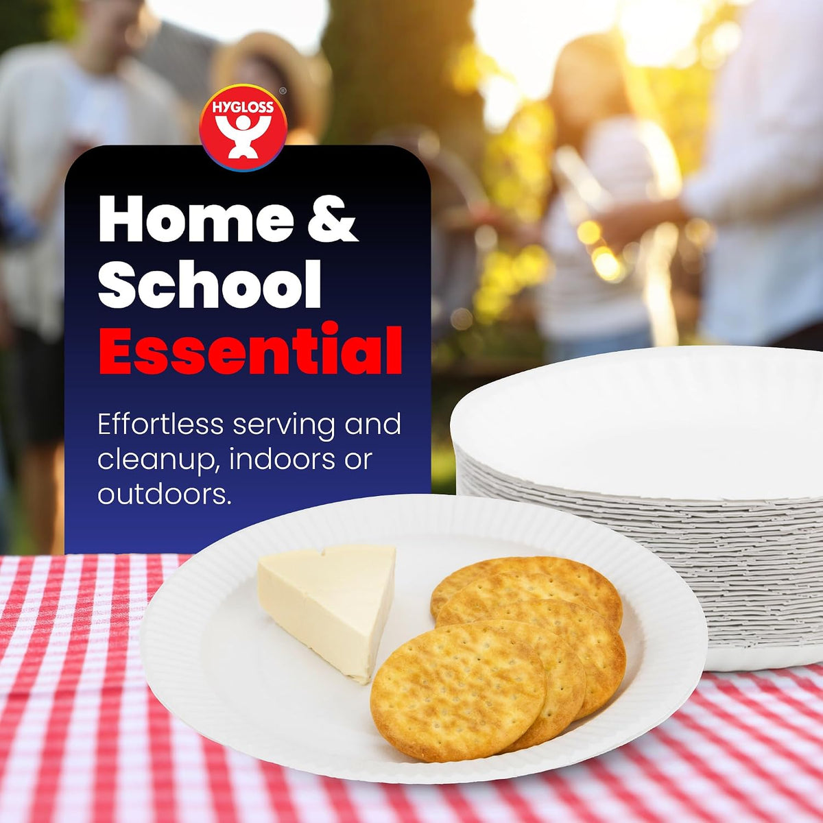 Hygloss Paper Plates 6-Inch, 1,000 Count, White, Uncoated, Microwave Safe