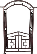 oakland living bronze aluminum garden arbor arch with, main product view