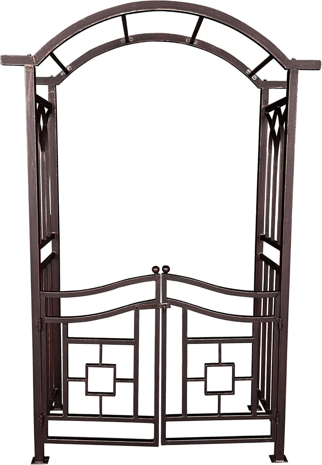 oakland living bronze aluminum garden arbor arch with, main product view